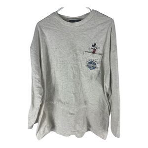 Vintage Disney Originals Pocket T-Shirt Mickey Mouse Mickey Worldwide *Stained*